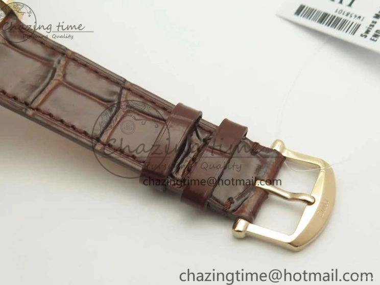 MIROTIME 0224 SportInspired Portofino IW458101 RG MK 1:1 Best Edition Gray Dial On Brown Leather Strap MIYOTA 7165